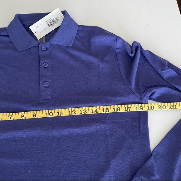 Outdoor Voices Birdie Long sleeve Polo Color: Oceanic/ Blue-Violet Golf Preppy - Picture 8 of 15